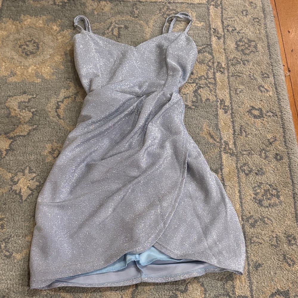 Miami Sparkling Silver Mini Dress